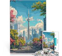 2000 Adult Pieces Jigsaw Puzzle Toronto Skyline with CN Tower Für Familienspaß Tolles Geschenk für Spiele70x100cm