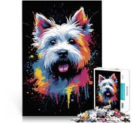 2000 Adult Pieces Jigsaw Puzzle West Highland Terrier pädagogische Herausforderung mit passendem Poster und Quizblatt70x100cm