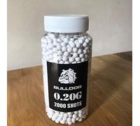 2000 Airsoft BB Pellets 6mm .20g Genuine Bulldog Pro High-Grade Polished BB's White