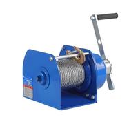 2000 kg Manual Winch with 20m Wire Rope Adjustable Crank Length 22:1 Gear Ratio Ideal for Boat Trailers and Towing (4400 lb Capacity 10m Option Available)