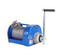 2000 kg Manual Winch with 20m Wire Rope Adjustable Crank Length 22:1 Gear Ratio Ideal for Boat Trailer Towing (4400 lb 10m/32.8ft Options Available)