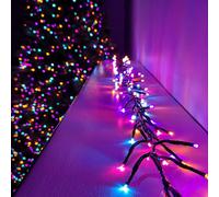 2000 Led 25M Premier Christmas Outdoor Cluster Timer Lights In Rainbow