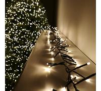2000 LED 25m Premier Christmas Outdoor Cluster Timer Lights in Warm White