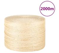 (2000 m) vidaXL Rope Jute String Hemp Rope Twine String for Cat Scratching 100% Sisal