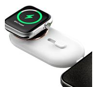2000 mAh Bank for Watch with USB C Charging Cable, LED Display, Magnetic Wireless Portable Charger Compatible, 2-in-1 2000 mAh Key Ring Mobile Phone Charger, Wireless Magnetic Bank