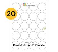 2000 Matte White Round Label Stickers (20 per Sheet | 100 Sheets) A4 Printable Circle Label Sheets for Personalized DIY Stickers, Product & Packaging Labels Inkjet & Laser Compatible