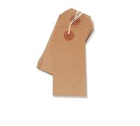 2000 Pack - 96 x 48mm Brown Buff Strung Tags 977298