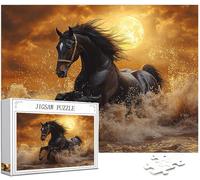 2000 pcs Piece Jigsaw Puzzles for Adults Horse Puzzle Moon Pattern Design, Piece Puzzle Educational Games, DIY Adult Crafts Gift Box Packaging, Beautiful Decoration, Gifts for Women, 100x70cm,Model329