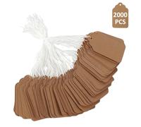 2000 PCS Price Tags with String, 2.2 x 1.37 Inch, Writable Hang Tags for Pricing, Clothing, Jewelry, Gift Bags, Small Businesses,Garage/Yard Sales, and Inventory Labeling