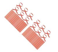 2000 pcs Red Kraft Paper Packing Ribbon Sealing Ties for Gift Bags | Strong Re-Twistable Closure, 9x0.4x0.1cm Size, Printed with Heart Message for Crafters and Small Shops