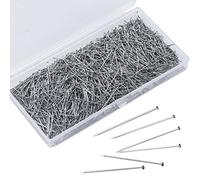 2000 Pcs Silver Head Pins Stainless Steel Pin Fine Satin Pin Dressmaker Pins Sewing Pins Straight Quilting Pins Flower Bouquet Pins with a Box for Jewelry Making Sewing Craft Project (0.6 * 26 mm)