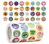 2000 PCS Superhero Reward Stickers, 4 Rolls Teacher Reward Sticker Motivational Positive School Stickers Teacher Supplies Training Stickers for Classroom Children Student Kids