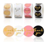 2000 Pcs Thank You Stickers, Label Stickers Self Adhesive Gift Label Stickers Tag Stickers for Gift Wrapping Baking Christmas Wedding Decoration