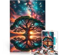 2000 Piece Adult Puzzles “Big Tree in Space” Made of cardboard，for and from 14 years and over with completely interconnected pieces of random shape Family Fun Gift。size：70x100cm/27.5x39.3inch