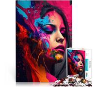 2000 Piece Adult Puzzles Colorful Woman Portrait Dekomprimierendes intellektuelles Lernspielzeug Kunstwerk Geschenk70x100cm
