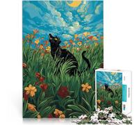 2000 Piece Adult Puzzles Flower Cat Monet Style Art Staycation: Zeit totschlagen mit passendem Poster und Quizblatt70x100cm