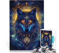 2000 Piece Adult Puzzles In The Darkness Wolf Made of cardboard for and from 14 years and over Intellectual toy game Educational game for birthday and Christmas。size:70x100cm/27.5x39.3inch