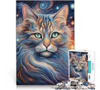 2000 Piece Adult Puzzles Neon Cat Animal Made of cardboard,for age 14+ Toy Wall Decor Unique Birthday size:70x100cm/27.5x39.3inch