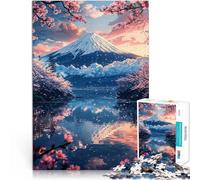 2000 Piece Adult Puzzles Peaceful Morning at Mount Fuji Staycation Kill time 70x100cm with Matching Poster and Trivia Sheet for Age 14+