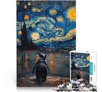 2000 Piece Adult Puzzles Penguin in Starry Night für Lernspiel-Herausforderungsspielzeug Gutes Geschenk70x100cm
