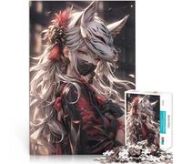 2000 Piece Adult Puzzles Samurai Girl with Fox Mask Herausforderndes Spiel eignet sich ideal als Geschenk für die ganze Familie70x100cm