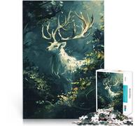 2000 Piece Adult Puzzles White Deer in Jungle Spielzeug-Intellektuelles Spiel Heimdekoration Spielzeug70x100cm