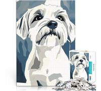 2000 Piece Adult Puzzles White Maltese Dog Portrait Stressabbau-Spielzeug eignet sich ideal als Geschenk für die ganze Familie70x100cm