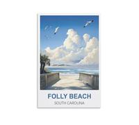 2000 Piece Classic Jigsaw Puzzle Folly Beach South Carolina Challenging Puzzles, Puzzle Game for The Whole for Women, Gifts for Men, Theme 70x100cm