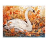2000 Piece Jigsaw Puzzle, Autumn & Swan Wall Art, Wooden Puzzle, 1T#485