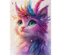 2000 Piece Jigsaw Puzzle, Color & Cat Wall Art, Wooden Puzzle, 1T#2075