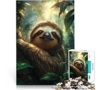 2000 piece jigsaw puzzle for adults Adorable sloth in jungle Made of cardboard Suitable for ages 14 and up Toy Wall Decor Birthday and unique gifts。size:70x100cm/27.5x39.3inch
