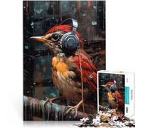2000 piece jigsaw puzzle for adults “American Robin Headphones” Made of cardboard,for age 14+ Stress Reliever Difficult Challenge deal as gifts for the whole family 。size:70x100cm/27.5x39.3inch