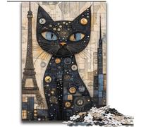 2000 Piece Jigsaw Puzzle for Adults And Teenagers Abstract Cat Charcoal Art Staycation Kill Time for Home Decoration 70x100cm