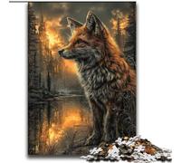 2000 Piece Jigsaw Puzzle for Adults And Teenagers Animal Fox Art Charcoal Art Staycation Kill Time for Home Decoration 70x100cm