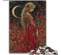 2000 Piece Jigsaw Puzzle for Adults And Teenagers Beautiful Girl with Flowers Decompressing Intellectual Educational Toy Perfect Decoration 70x100cm