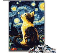 2000 Piece Jigsaw Puzzle for Adults And Teenagers Cat Under The Night Sky for And from 14 Years And over Play Toys Because It Is Ideal As A Gift for The Whole Family 70x100cm