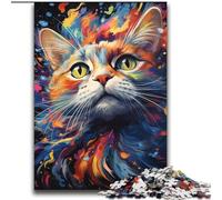2000 Piece Jigsaw Puzzle for Adults And Teenagers Color Drawing Cat Family Game Stress Reliever Difficult Challenge Artists Collection, Fine Art 70x100cm