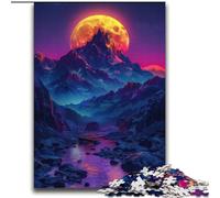 2000 Piece Jigsaw Puzzle for Adults And Teenagers Colorful Mountains at Night Staycation Kill Time with Fully Interlocking Randomly Shaped Pieces 70x100cm