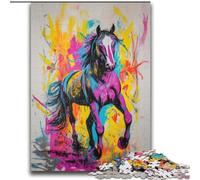 2000 Piece Jigsaw Puzzle for Adults And Teenagers Graffiti Horse,Staycation Kill Time with Matching Poster And Trivia Sheet 70x100cm
