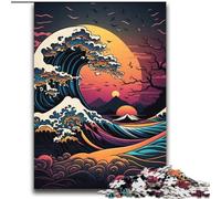 2000 Piece Jigsaw Puzzle for Adults And Teenagers Japanese Style Waves for And from 14 Years And over Play Toys Because It Is Ideal As A Gift for The Whole Family 70x100cm