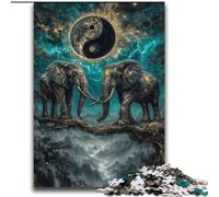 2000 Piece Jigsaw Puzzle for Adults And Teenagers Magic Elephant Charcoal Art Staycation Kill Time for Home Decoration 70x100cm