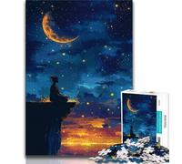 2000 Piece Jigsaw Puzzle for Adults And Teenagers Meditation Under The Moon,Family Game Stress Reliever Difficult Challenge Suitable for Couples 70x100cm