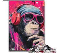 2000 Piece Jigsaw Puzzle for Adults And Teenagers Monkey with Headphones for And from 14 Years And over Play Toys Because It Is Ideal As A Gift for The Whole Family 70x100cm