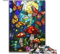 2000 Piece Jigsaw Puzzle for Adults And Teenagers Stained Glass Butterfly Challenging Game And Family Play Secret Santa Gifts 70x100cm