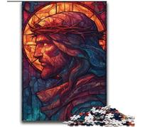 2000 Piece Jigsaw Puzzle for Adults And Teenagers Stained Glass Jesus Staycation Kill Time with Fully Interlocking Randomly Shaped Pieces 70x100cm