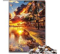 2000 Piece Jigsaw Puzzle for Adults And Teenagers Sunset Beach Family Game Stress Reliever Difficult Challenge Artists Collection, Fine Art 70x100cm
