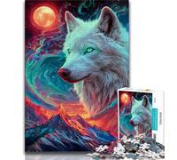 2000 Piece Jigsaw Puzzle for Adults And Teenagers White Wolf,Help The Brain Exercise Addictive Toys to Cultivate Patience Perfect Decoration 70x100cm