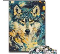 2000 Piece Jigsaw Puzzle for Adults And Teenagers Wolf Art Charcoal Art Staycation Kill Time for Home Decoration 70x100cm