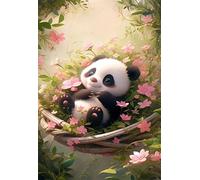 2000 Piece Jigsaw Puzzle for Adults Animal Panda Flower - Fun Challenges & Brainteasing Adult Jigsaws - Puzzle Games 2000 Piece