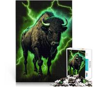 2000 piece jigsaw puzzle for adults buffalo animal Made of cardboard，for and 14 years and over Train your brain and your hands Gift ideas。size：70x100cm/27.5x39.3inch